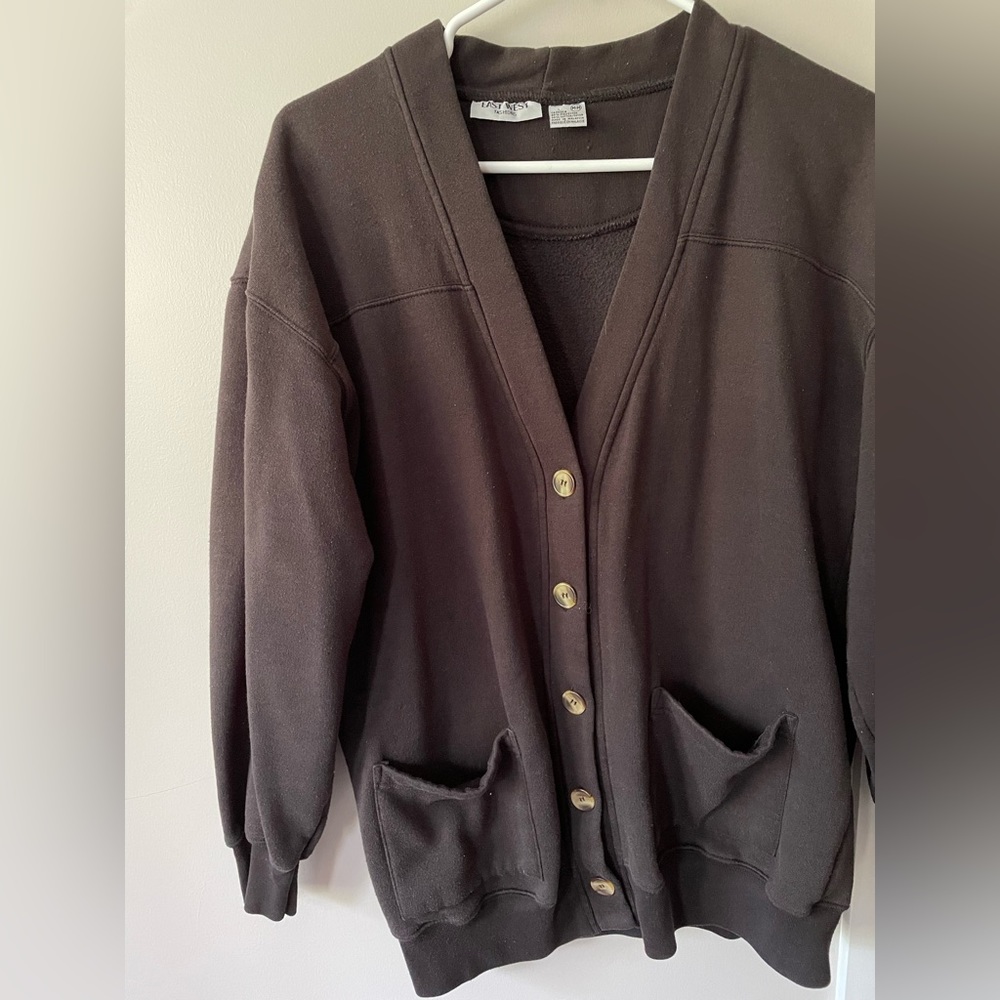 East West Button Cardigan Size M
